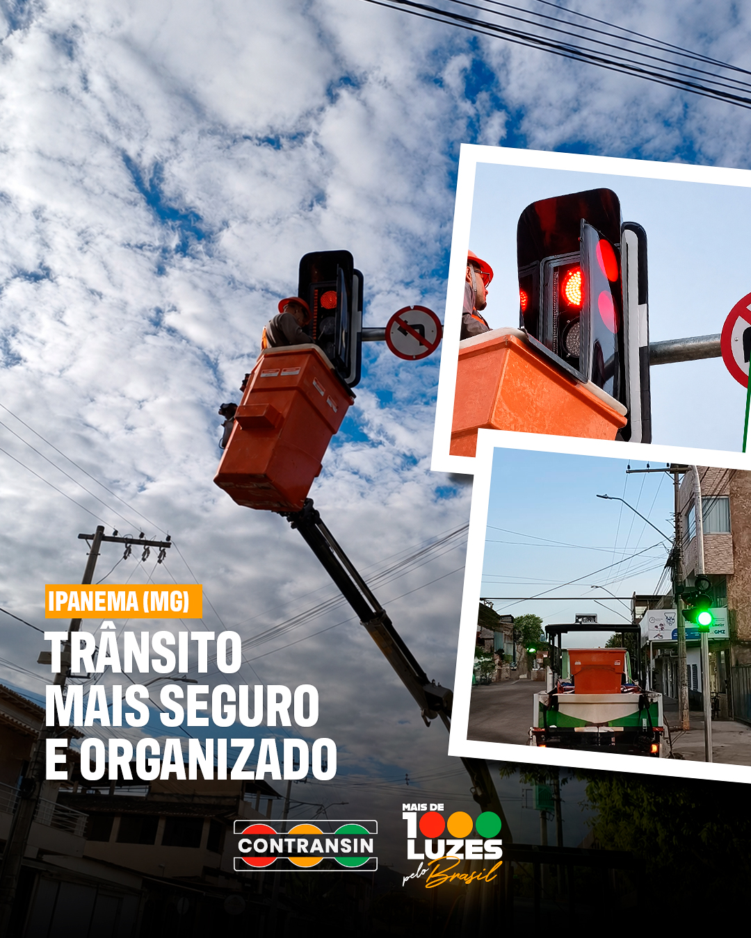 Ipanema (MG) recebe nova sinalização semafórica e avança em segurança no trânsito