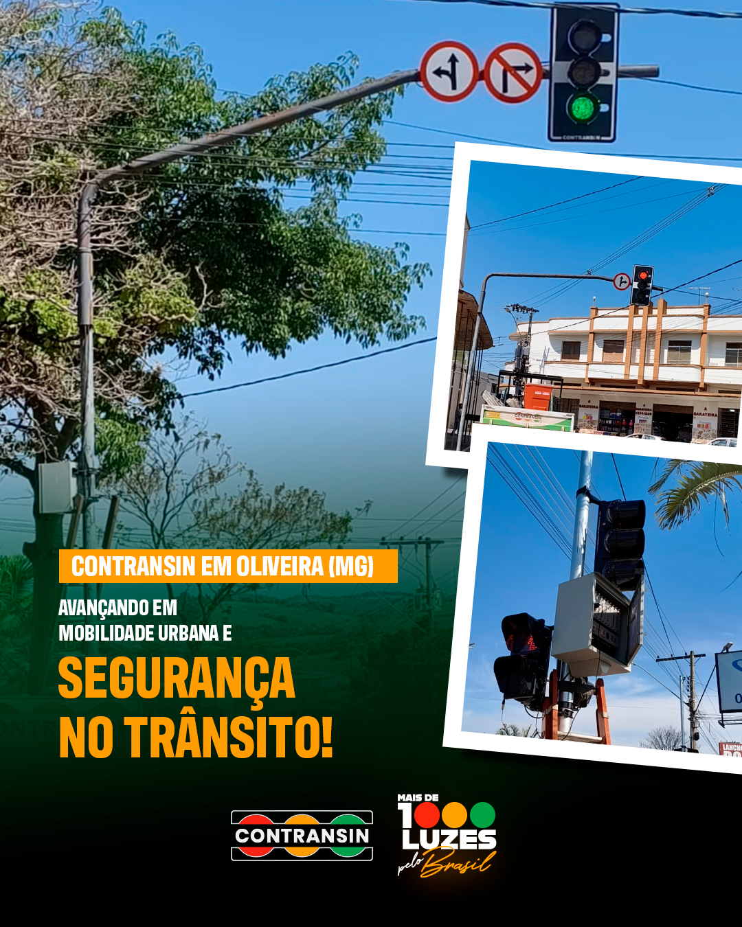 Novo cruzamento implantado em Oliveira (MG) melhora a segurança e organização do trânsito na cidade histórica